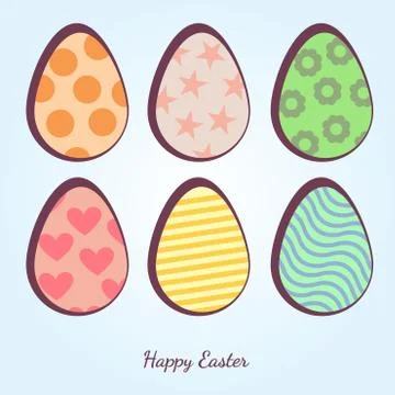 Vector cartoon Easter Eggs Illustrazione stock
