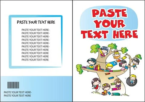 Vector cartoon education activity book cover Stock Illustration