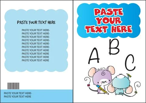 Vector cartoon education activity book cover Stock Illustration