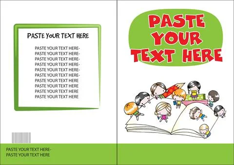 Vector cartoon education activity book cover Stock Illustration