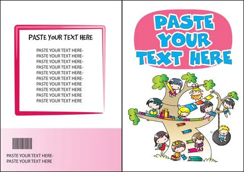 Vector cartoon education activity book cover Stock Illustration