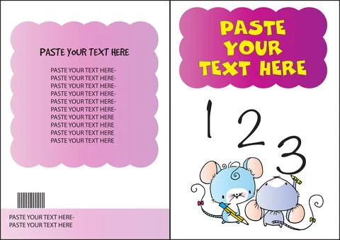 Vector cartoon education activity book cover Illustrazione stock