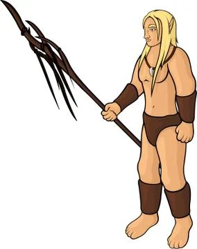 Vector cartoon elf druid Stock Illustration