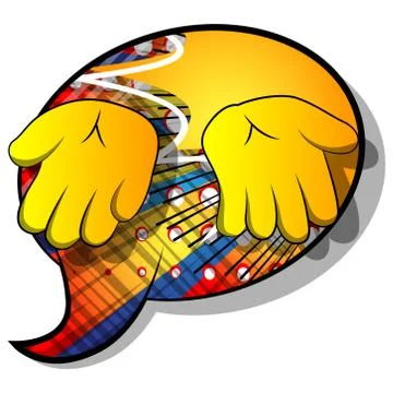 Vector cartoon empty hands. Illustrated hand sign on comic book background. 库存插图