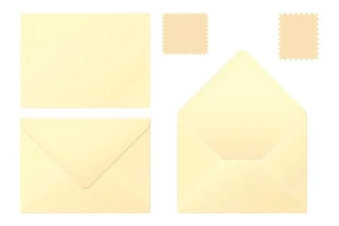 Vector cartoon envelope clip art Stock Illustration