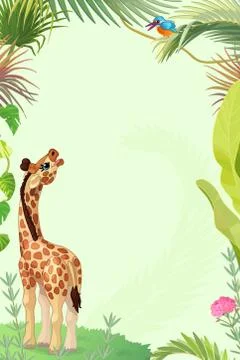 Vector cartoon festive card template Stock Illustration