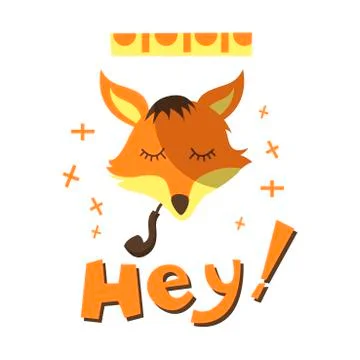 Vector cartoon flat animal character Stock Illustration