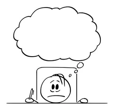Vector Cartoon of Frustrated Man or Businessman Sitting with Head on the Desk 스톡 일러스트