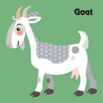 Vector cartoon goat Stock Illustration