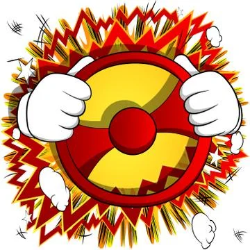 Vector cartoon hands driving, holding a steering wheel. Illustrated hand gest Stock Illustration