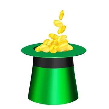 Vector cartoon hat for St. Patrick s Day. Stock Illustration