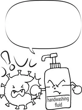 Vector cartoon Hit the new crown pneumonia Stock Illustration