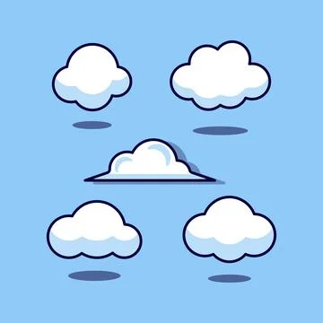 Vector cartoon illustration of cloud Stock Illustration