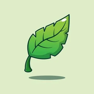 Vector cartoon illustration of leaf Stock Illustration