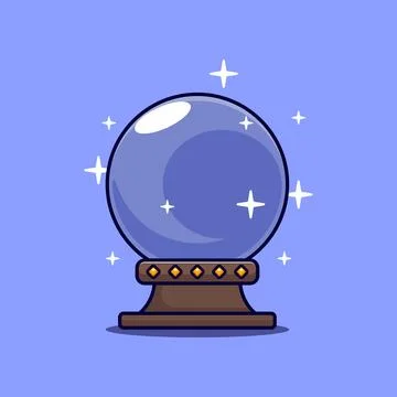 Vector cartoon illustration of magic ball Stock Illustration