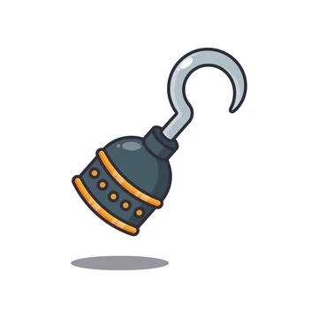 Vector cartoon illustration of pirates hook Stock Illustration