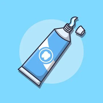 Vector cartoon illustration of toothpaste Stock Illustration
