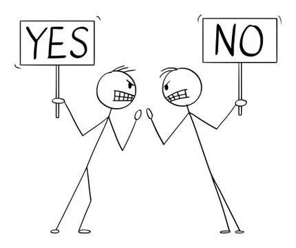 Vector Cartoon Illustration of Two Angry Men or Businessmen in Fight Arguing or Stock Illustration