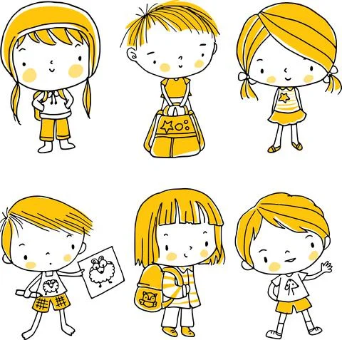 Vector cartoon kids Stock Illustration