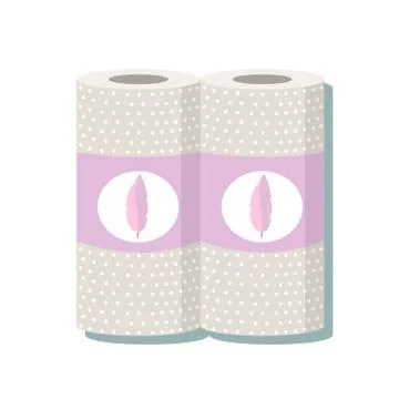 Vector cartoon kitchen paper towel Stock Illustration