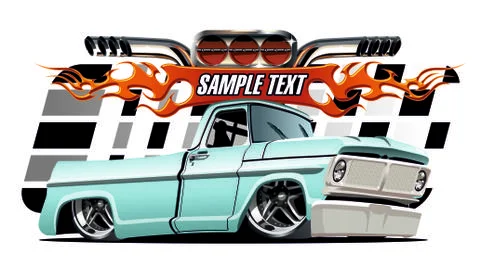 Vector Cartoon Lowrider Stock Illustration