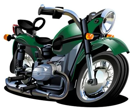 Vector Cartoon Motorcycle Stock Illustration