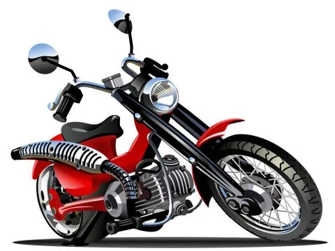 Vector Cartoon Motorcycle Stock Illustration