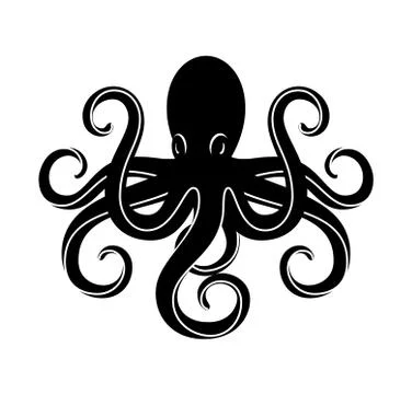 Vector cartoon octopus 스톡 일러스트