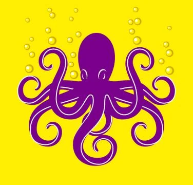 Vector cartoon octopus Illustrazione stock
