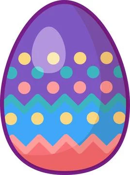 Vector Cartoon Outline Easter Egg Illustrazione stock