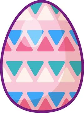 Vector Cartoon Outline Easter Egg 스톡 일러스트