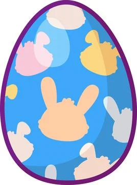 Vector Cartoon Outline Easter Egg Illustrazione stock