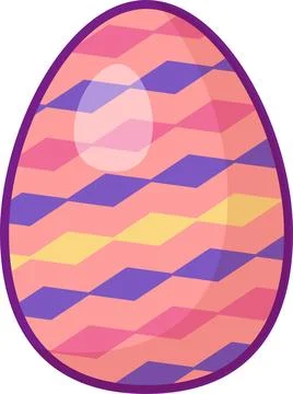 Vector Cartoon Outline Easter Egg Stock Illustration