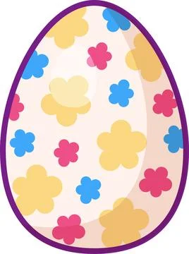 Vector Cartoon Outline Easter Egg Illustrazione stock
