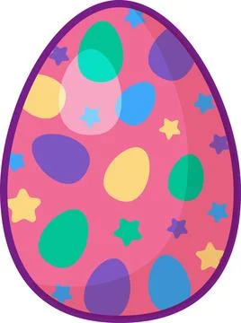 Vector Cartoon Outline Easter Egg Illustrazione stock