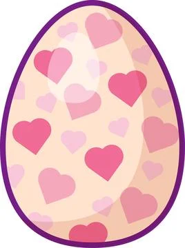 Vector Cartoon Outline Easter Egg 스톡 일러스트