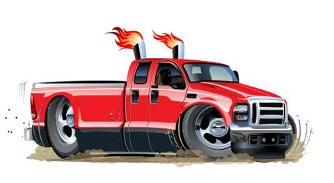 Vector cartoon pickup Stock Illustration