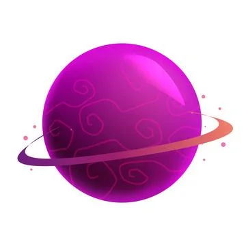 Vector cartoon planet. Colorful set of isolated objects. Space background Illustrazione stock