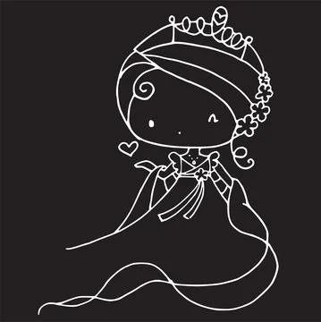 Vector cartoon Princess queen Stock Illustration
