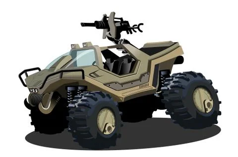 Vector Cartoon sci-fi vehicle Stock Illustration