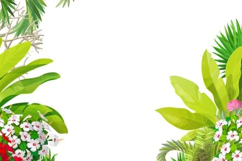 Vector cartoon Sea border background Stock Illustration