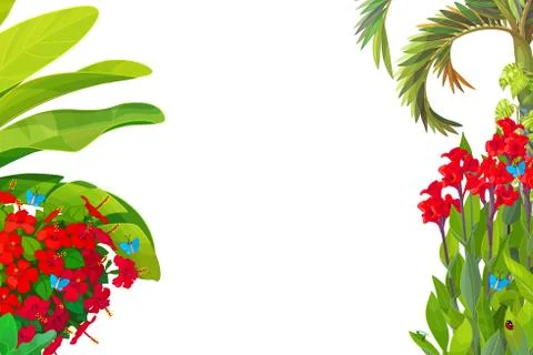 Vector cartoon Sea border background 스톡 일러스트