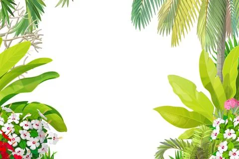 Vector cartoon Sea border background Stock Illustration