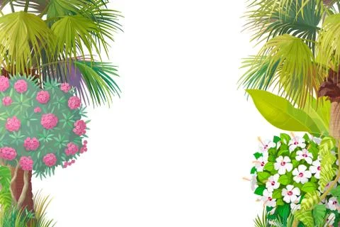 Vector cartoon Sea border background Stock Illustration