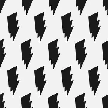 Vector cartoon seamless pattern with flash lightning print. Abstract repeatable Illustrazione stock