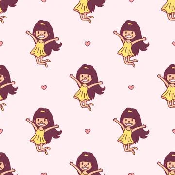 Vector cartoon seamless pattern Illustrazione stock