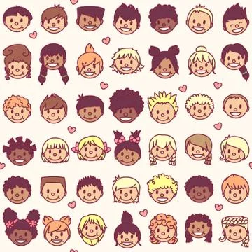 Vector cartoon seamless pattern Illustrazione stock