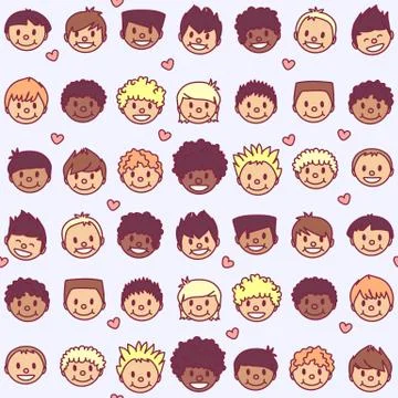 Vector cartoon seamless pattern Stock Illustration