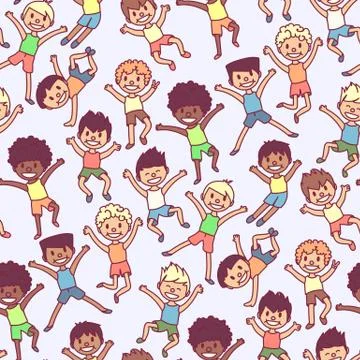 Vector cartoon seamless pattern Illustrazione stock
