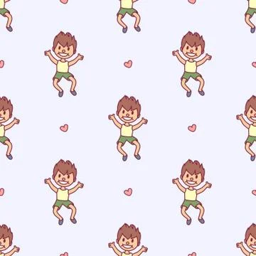 Vector cartoon seamless pattern Stock Illustration